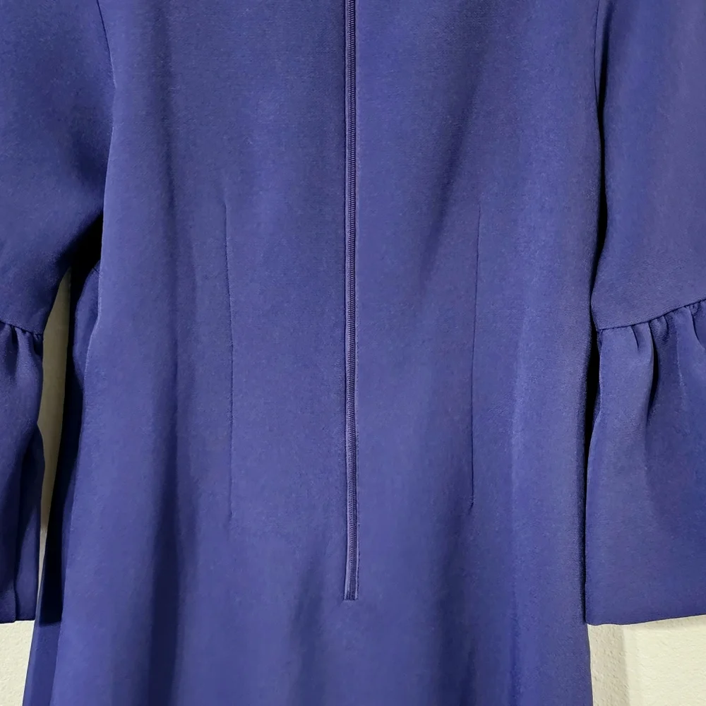 Vesper dress size 12 blue 3/4 bell sleeves sheath - Picture 8 of 9